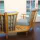 Fan bench by Guillerme and Chambron reupholstered