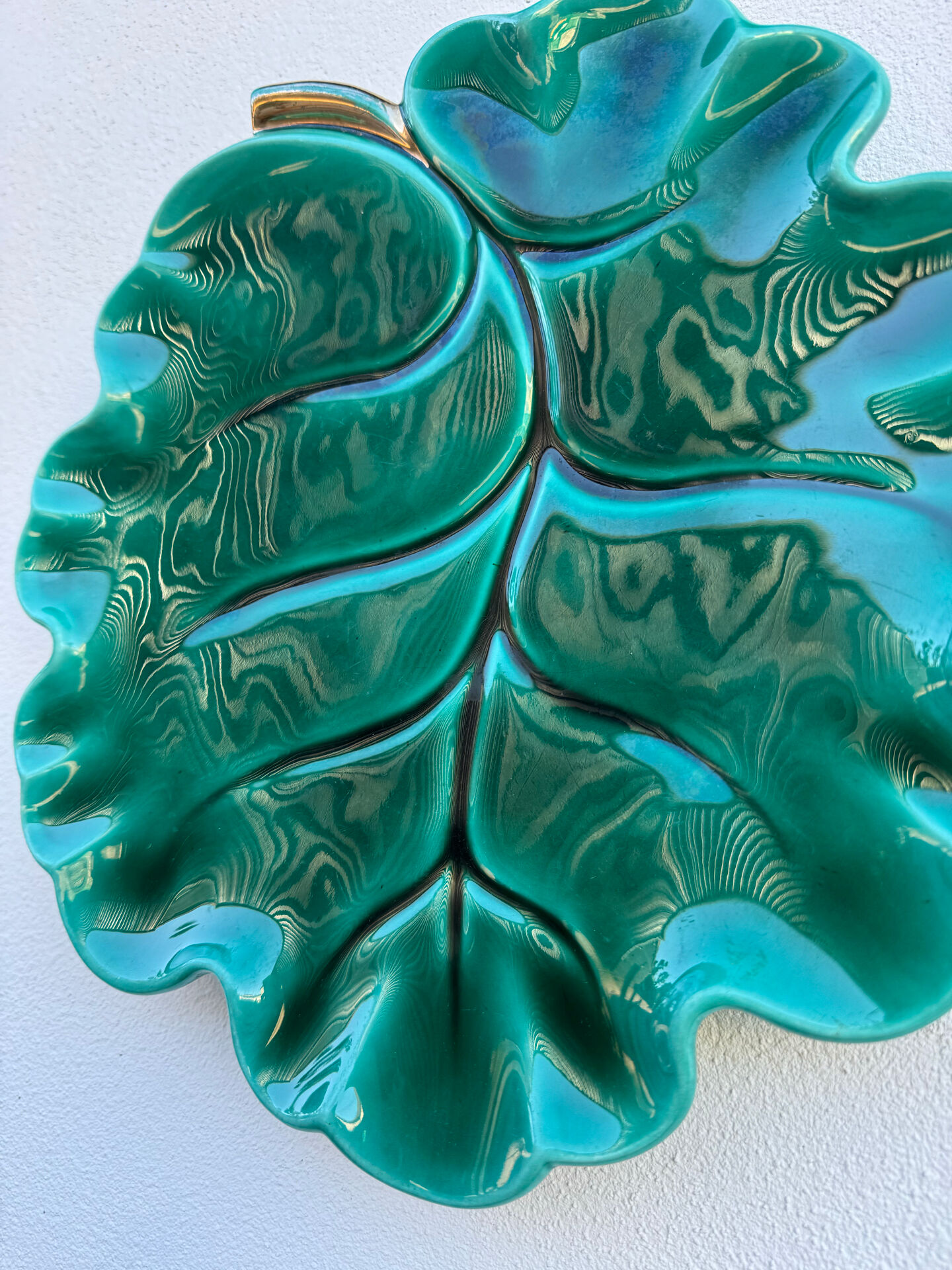 Green plate Verceram 1950s