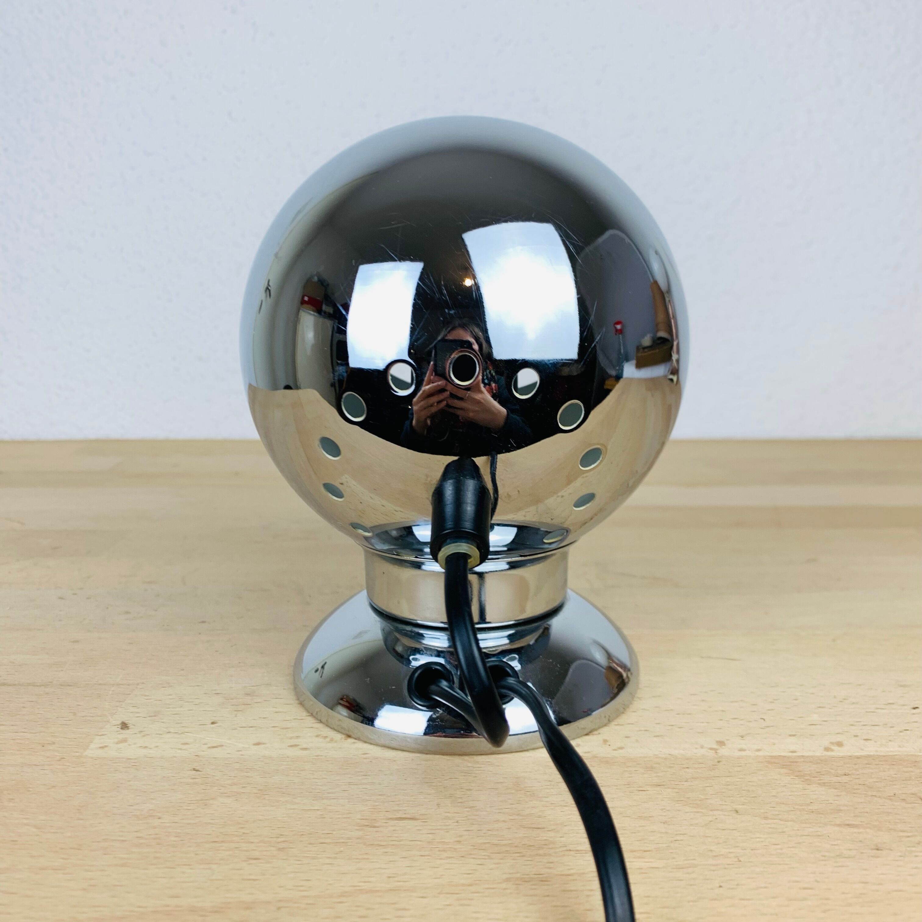 Eyeball spot lamp chrome 70s space age