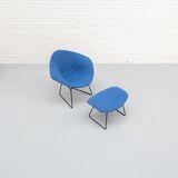 Diamond Armchair & Hocker by Harry Bertoia for Knoll