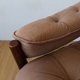 Genega Møbler leather armchair, Denmark, 1960s.