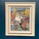 Original Swedish Oil On Panel – “Waterfall” By Hundt