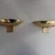 Pair of brass wall sconces from the mid-century by SCE, 1960s, France.