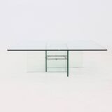 Table basse en verre italienne, années 1970