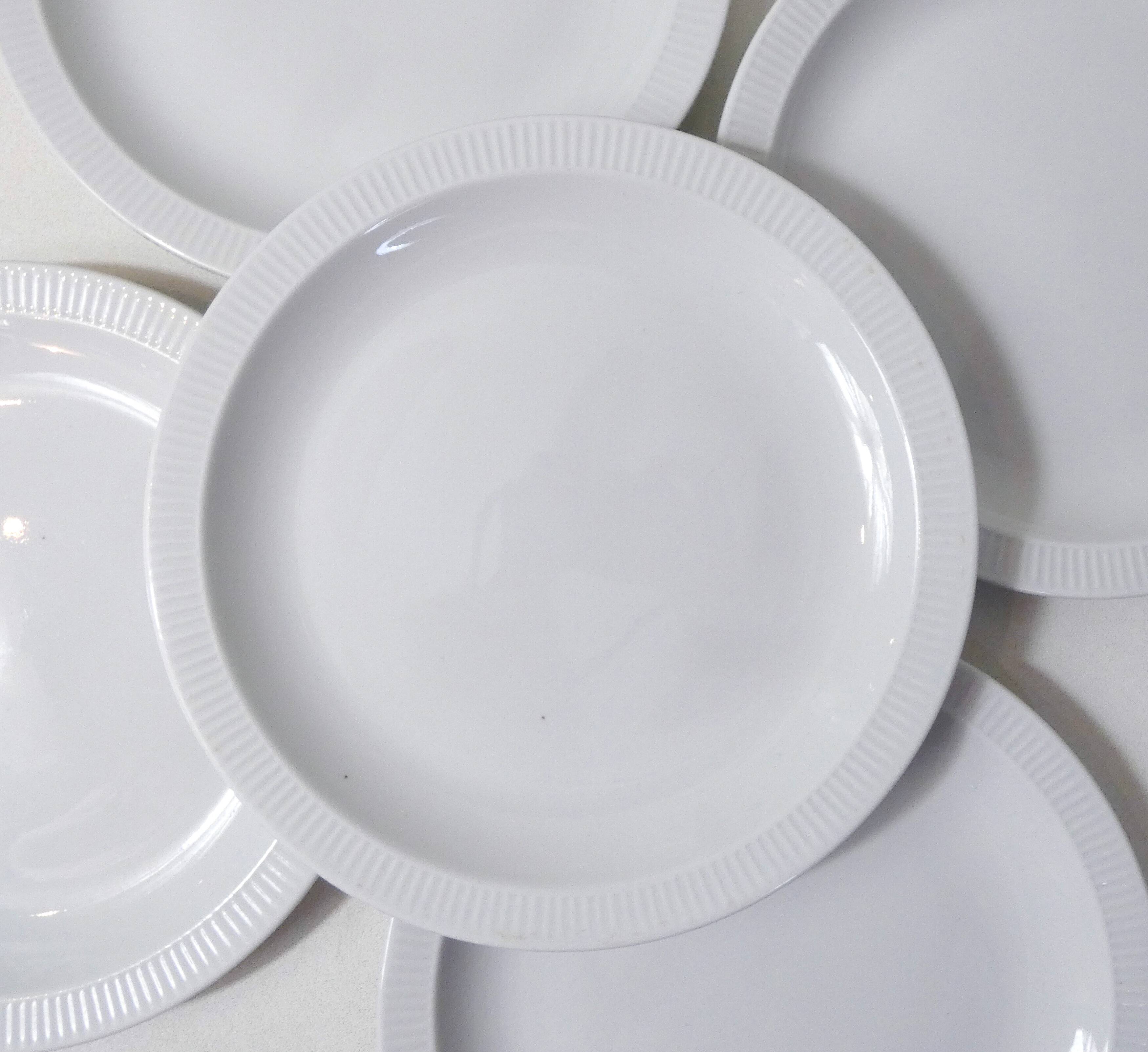 10 Sarreguemines dessert plates in vintage PYROBLAN porcelain
