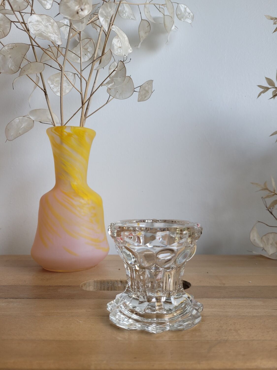 Reims high glass candle holder