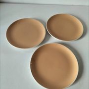 Set of three dessert plates Villeroy & Boch Mettlach powder pink