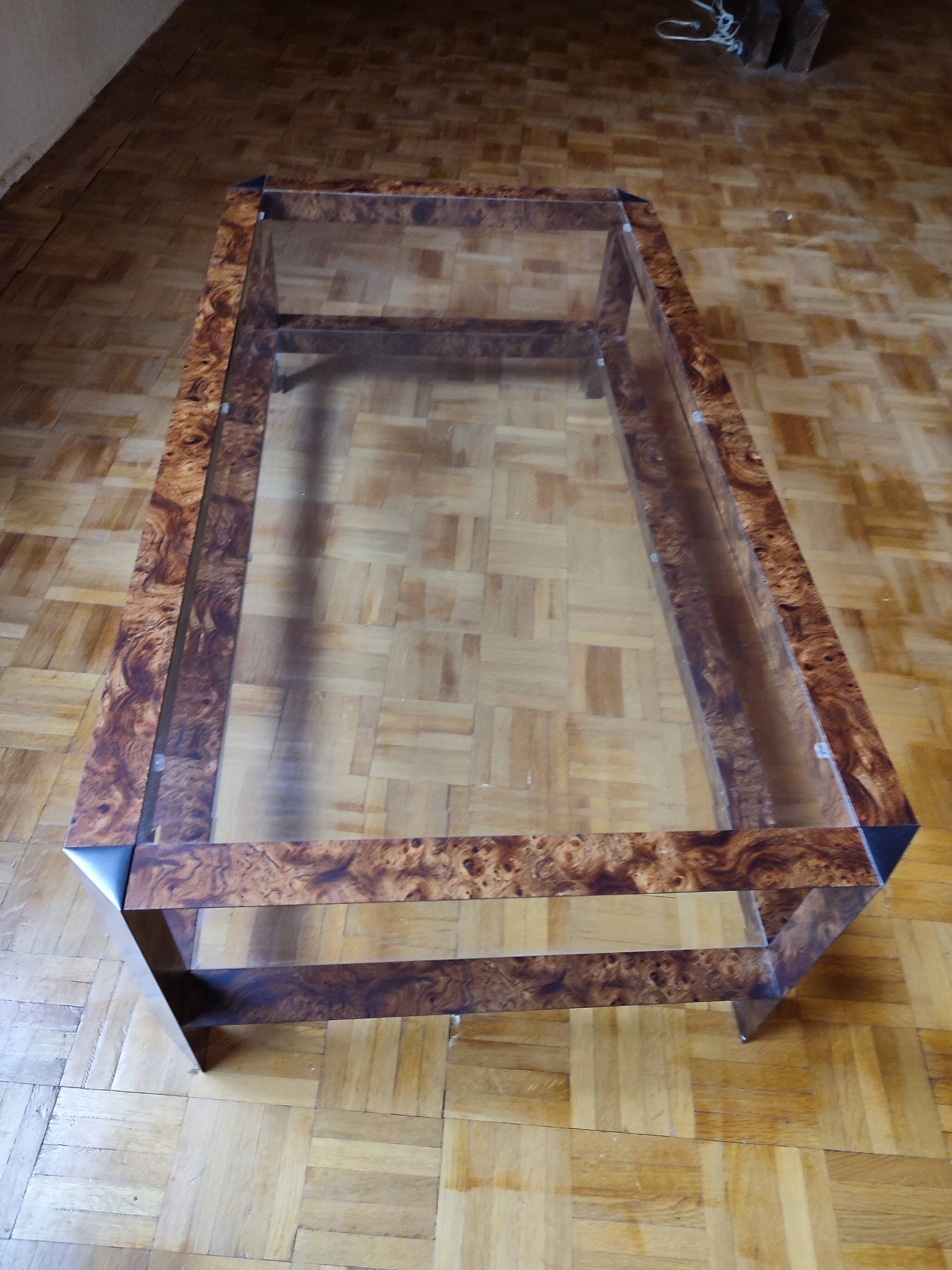 vintage elm burl coffee table