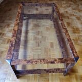 vintage elm burl coffee table