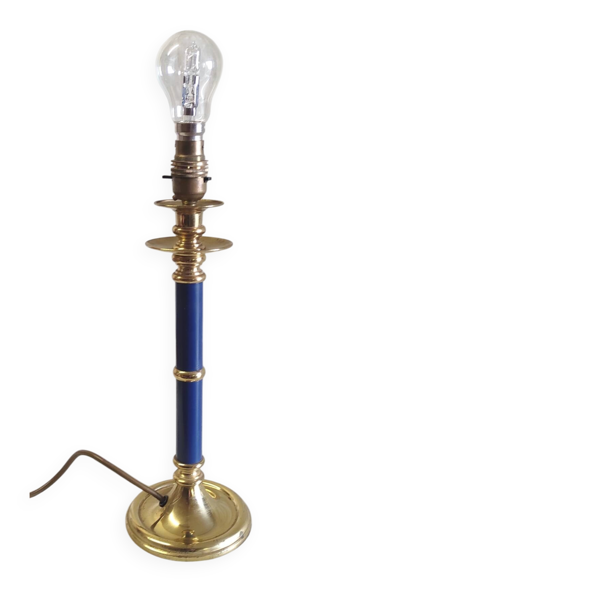 English table lamp base in brass - mid 20th century