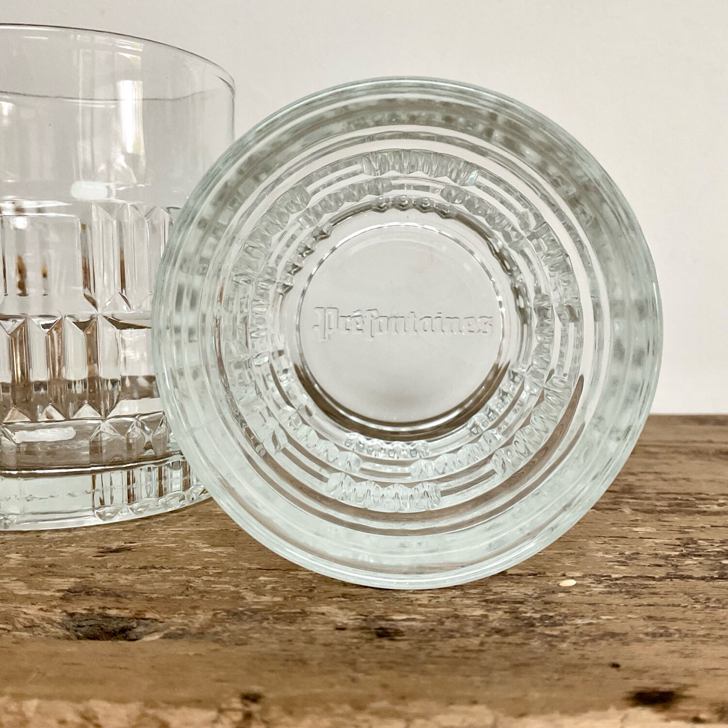 6 vintage Préfontaines whisky glasses