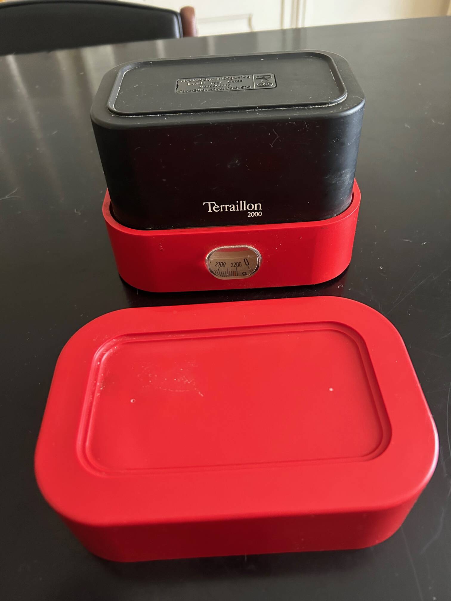 vintage red teraillon scale