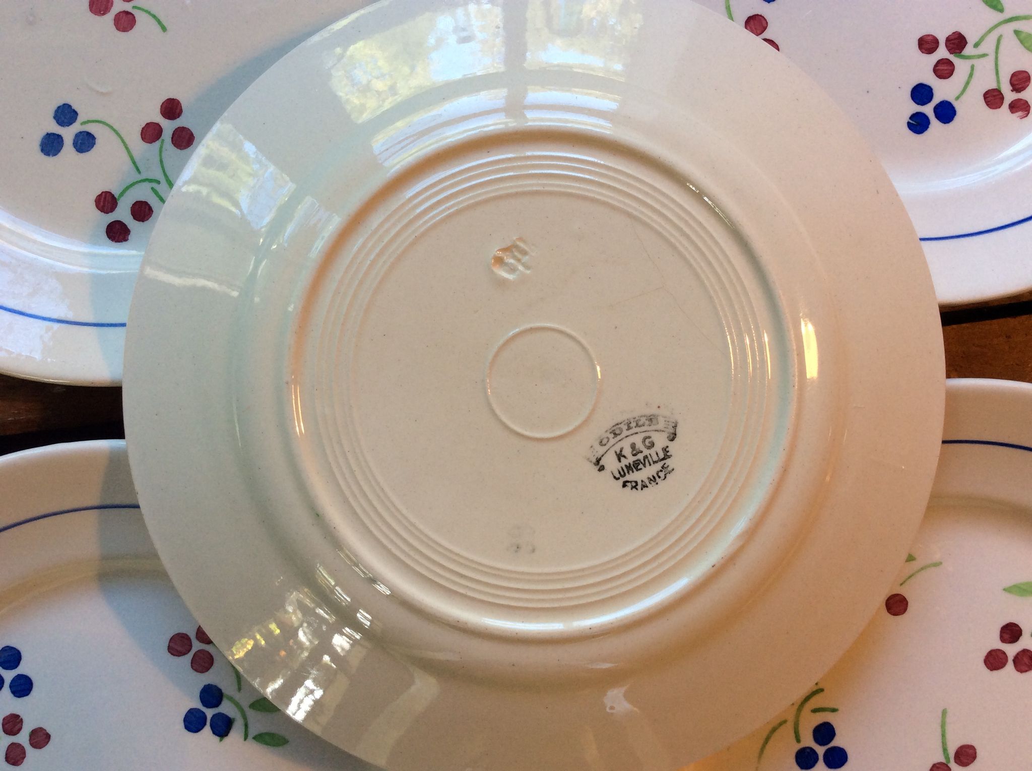 Set of 9 plates and 9 dessert plates Lunéville