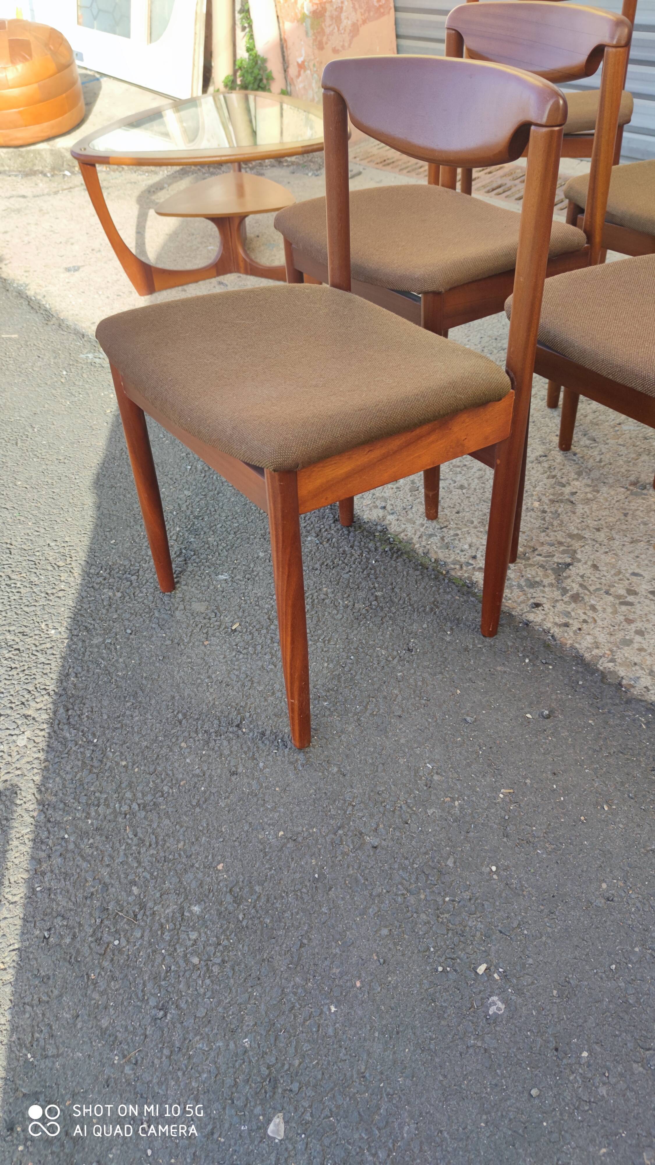 Set of 6 teak chairs circa 1960