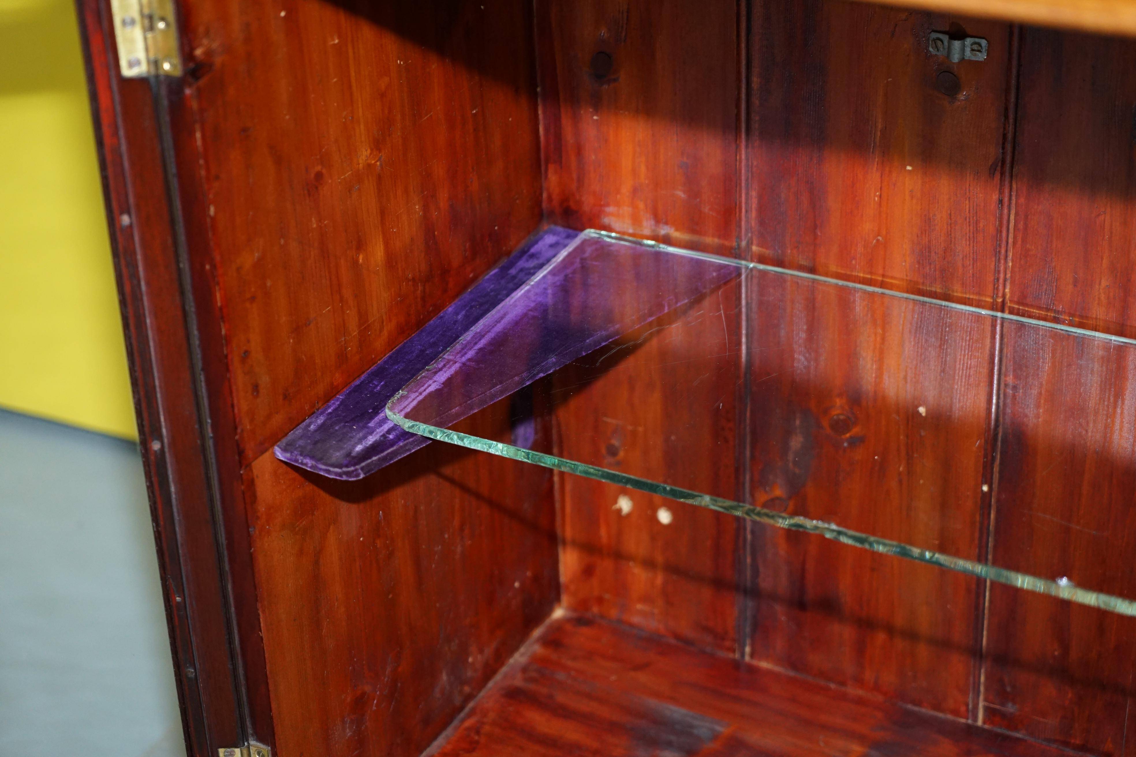 Rare glass-fronted Victorian apothecary cabinet.