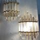 Pair of Benini wall lamps, murano glass Italy 1970s