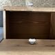 Vintage sideboard painted in gray and raw wood