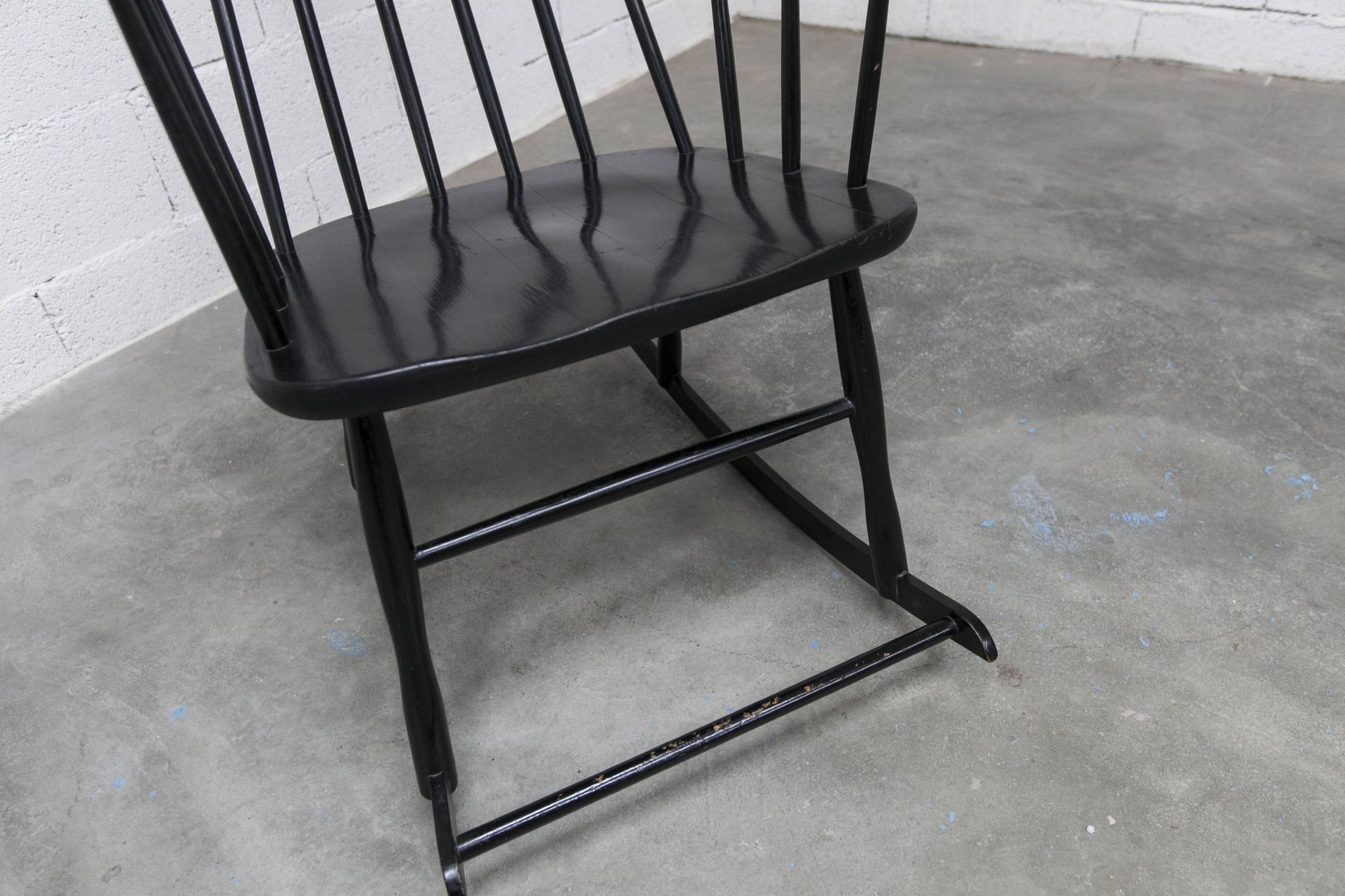 Grandessa rocking chair in black beech by Lena Larsson 1960 for Nesto