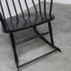 Rocking chair Grandessa en Hêtre noir par Lena Larsson 1960 pour Nesto