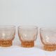 Set de 5 verre à liqueur en verre rose