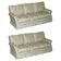 Pair of Howard & Son's style sofas in floral patterned silk blend.