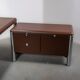 No. 3055D table desk and No. 3076 credenza extension from the Pfister Executive Office Collection for KnollStudio, circa 1988
