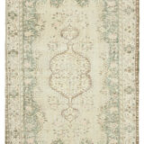 Tapis Beige Turc Unique Noué à la Main 181 cm x 283 cm - 38980