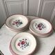 Lot of 6 hollow plates Digoin Sarreguemines model Prairial