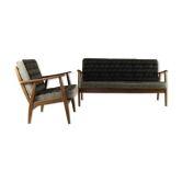 Canapé trois places et fauteuil