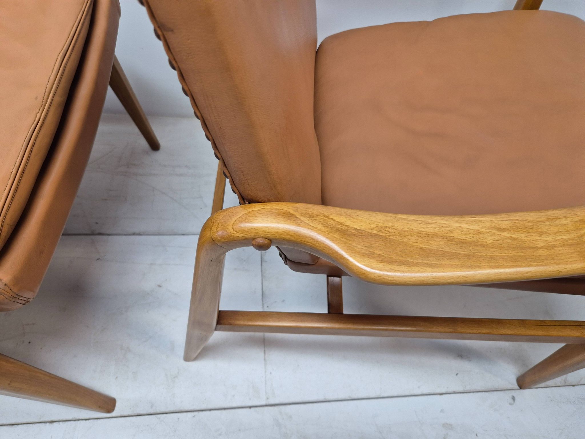 Pair of Scandinavian armchairs attributed to Axel Larsson, circa 1960.