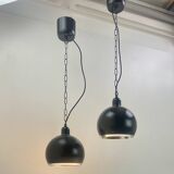 Vintage Space Age Pendant Light – Brown and Chrome, 1970s