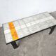 Ceramic Coffee Table Jean Jaffreux 1950s - Metal & Vintage Orange
