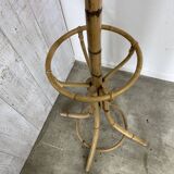 Vintage rattan coat rack