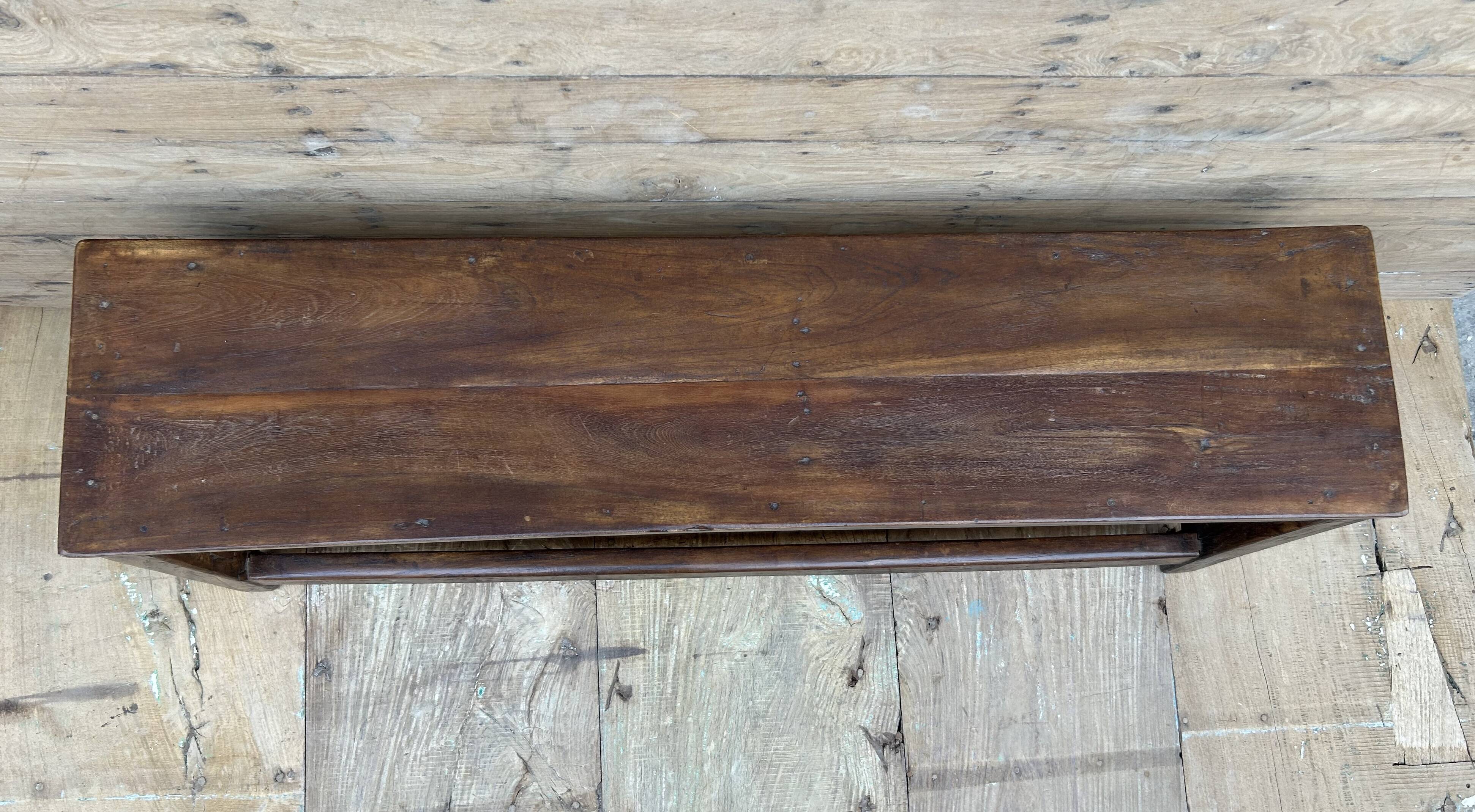 bench in Burmese teak