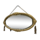 Miroir ovale art déco avec pompons