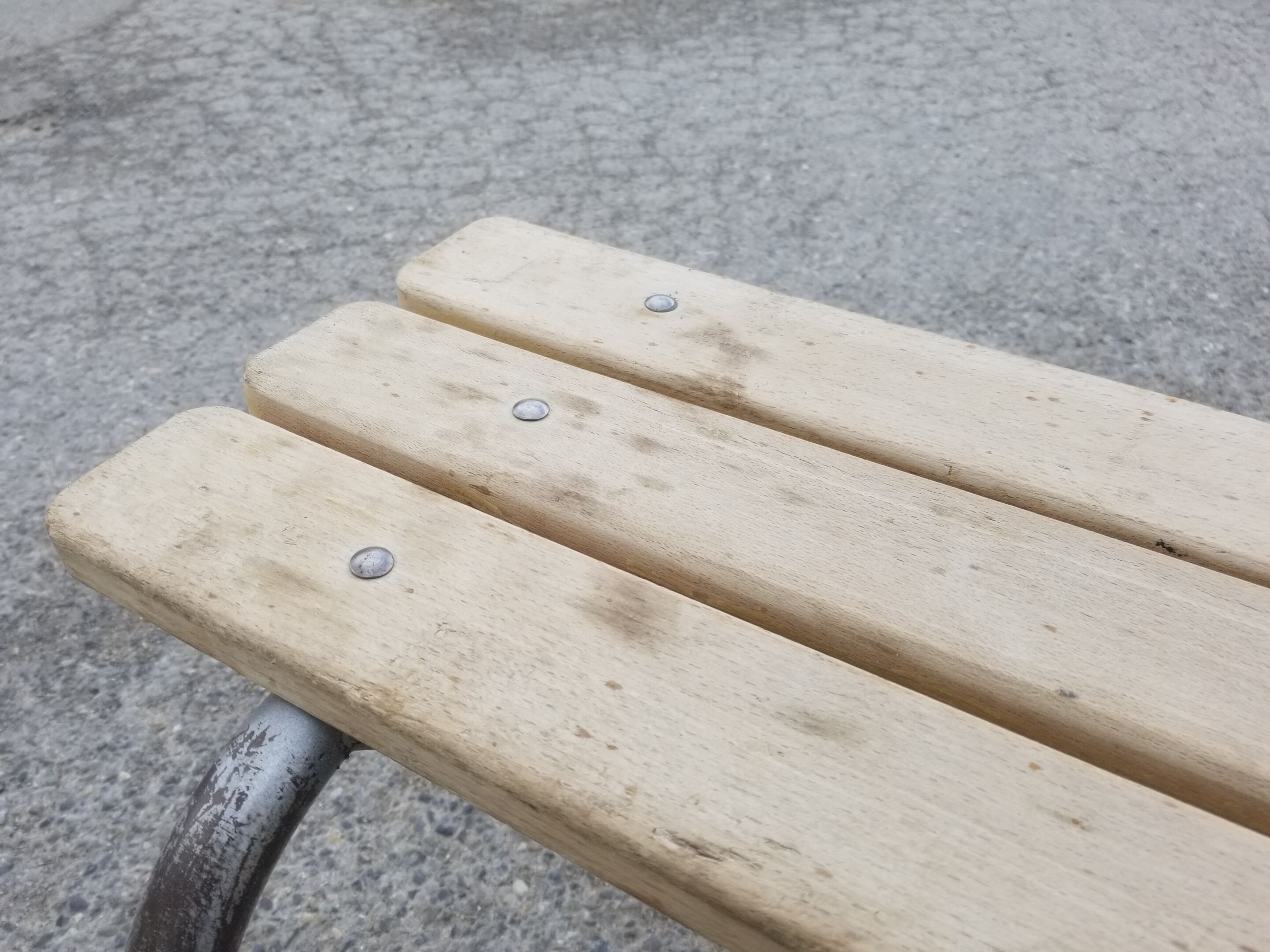 Vintage schoolboy bench