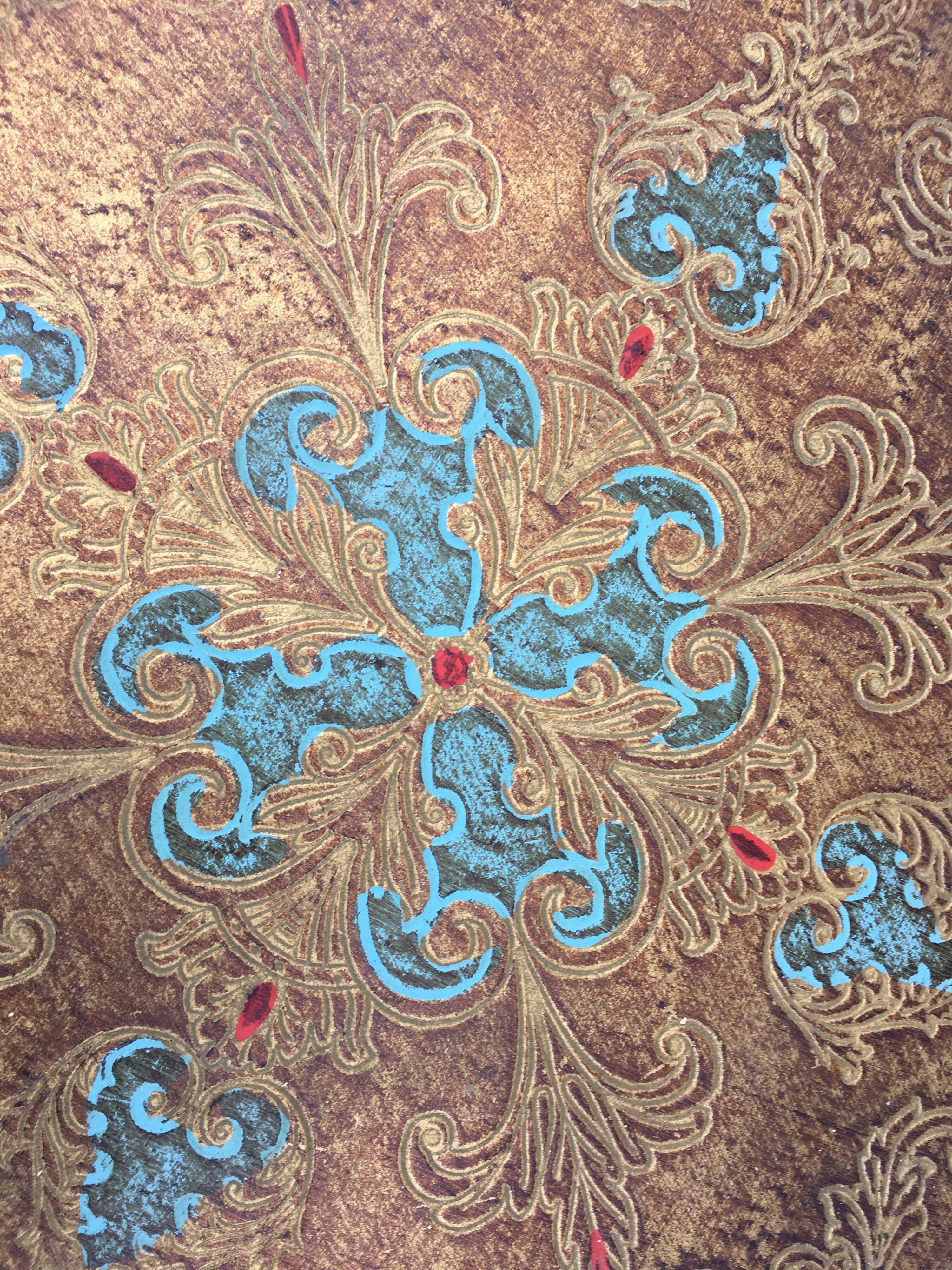 Blue and gold Venetian tray