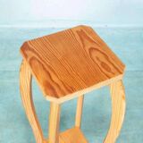 Vintage pine plant shelf, plant stand Sweden 1960