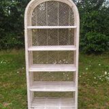 70s rattan shelf