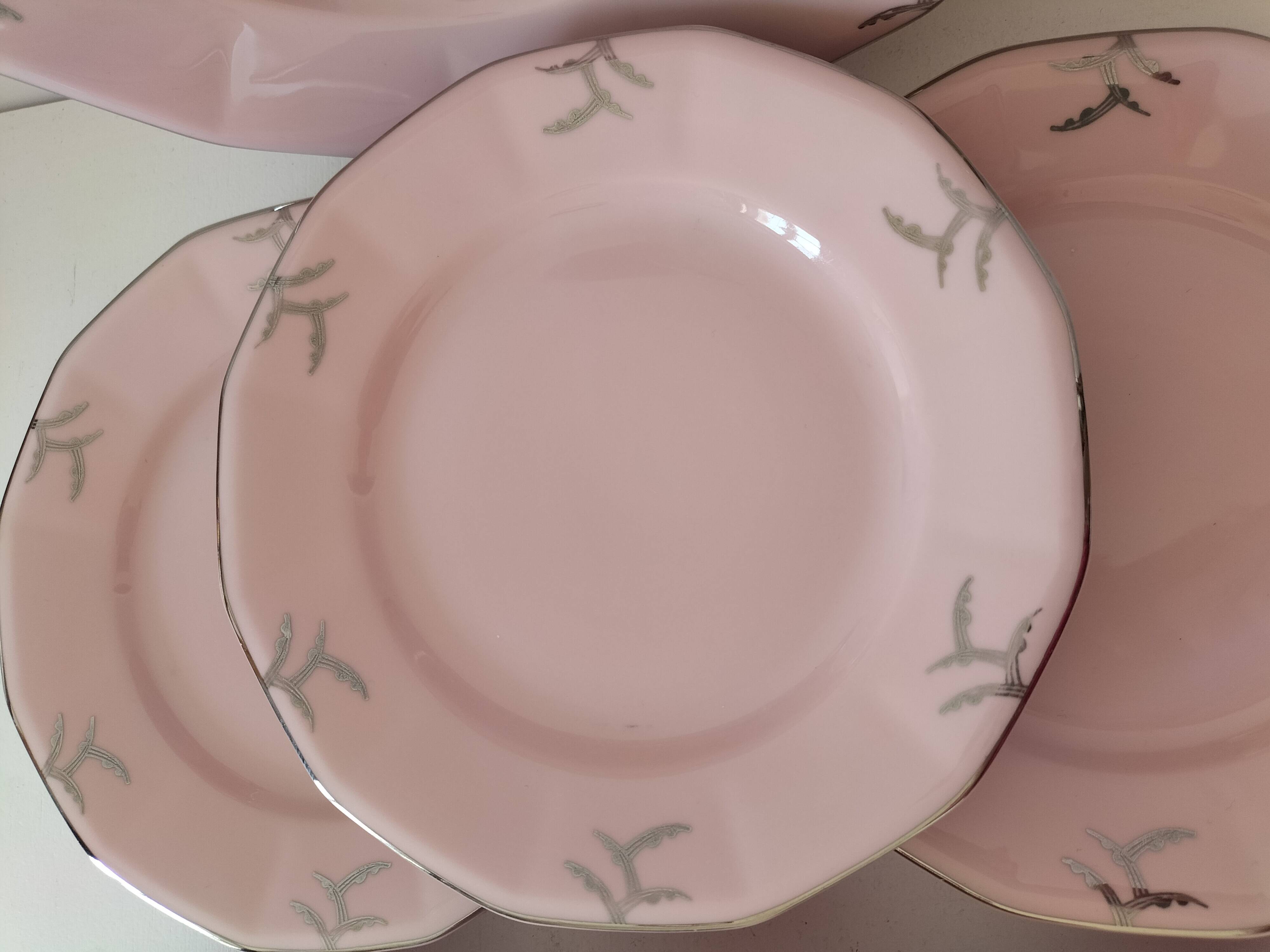 pink porcelain service Hass & Czjzek