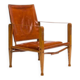 Chaise Safari Kaare Klint en chêne et cuir par Rud Rasmussen