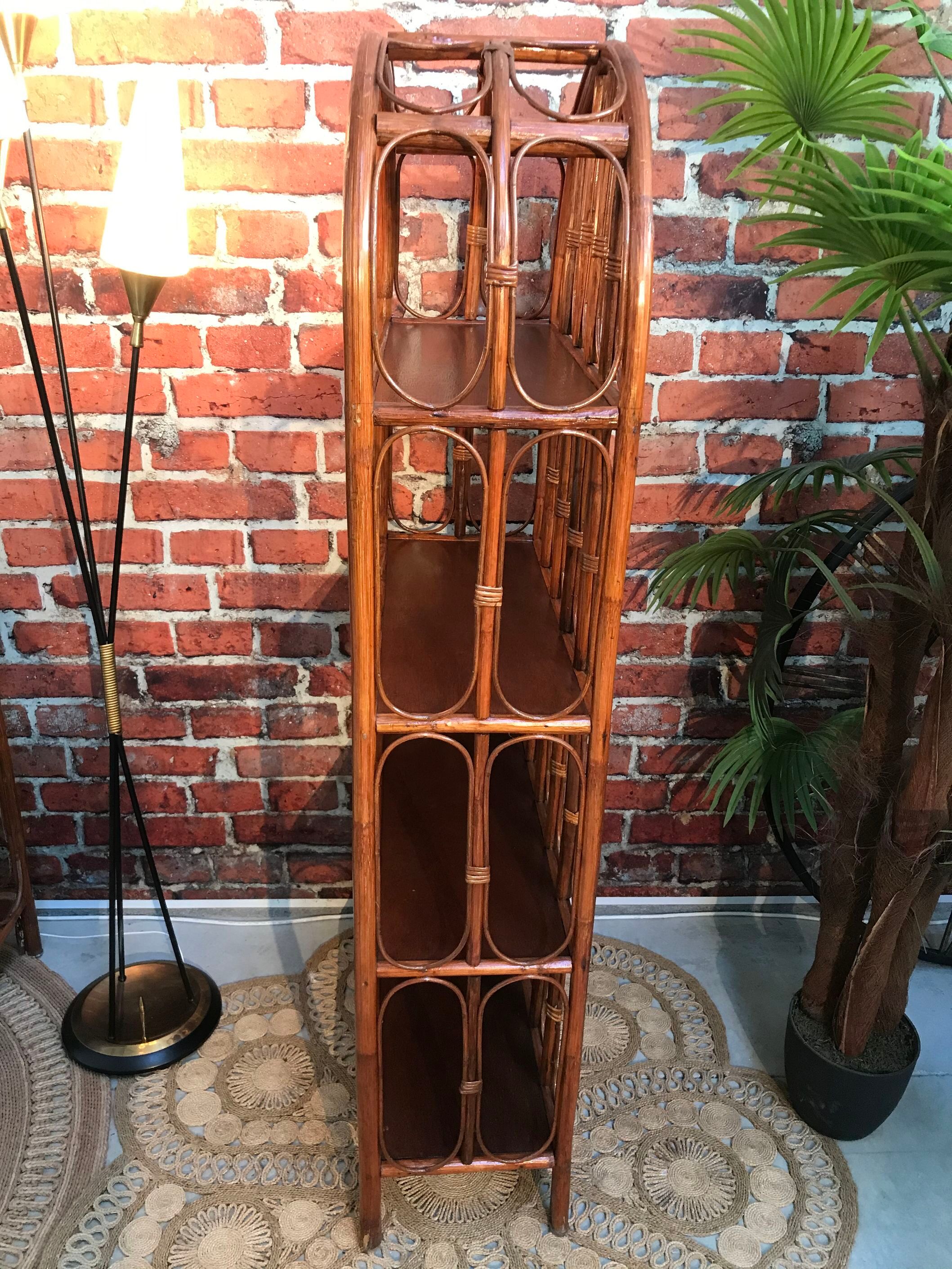 Rattan shelf