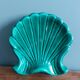 Emerald green seashell trinket dish