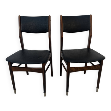 Paire de chaises vintage style scandinave années 60