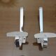 Pair of chrome metal coat hooks from the 1970s.