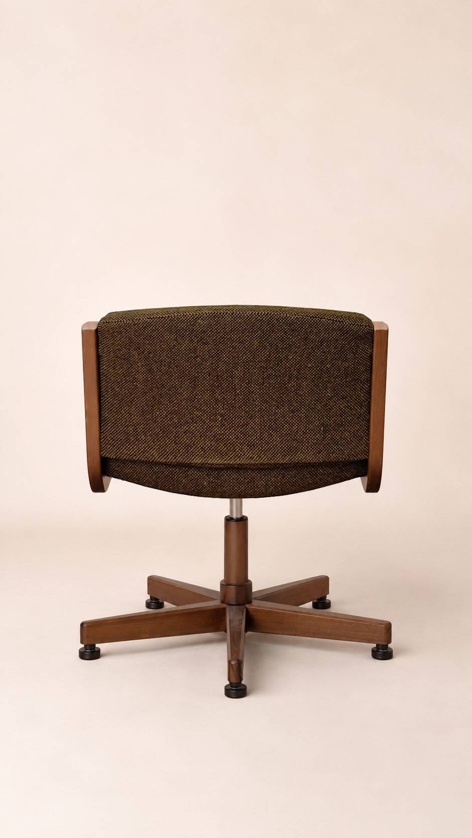 Set of 5 designer office chairs in solid wood