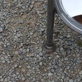 Art Deco side table, end table in chromed metal and mirror, 1930
