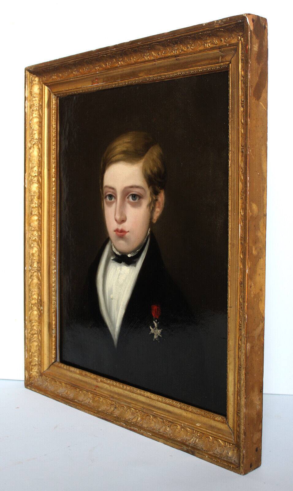 Portrait d'enfant, 1840, Öl auf Leinwand, Gerahmt