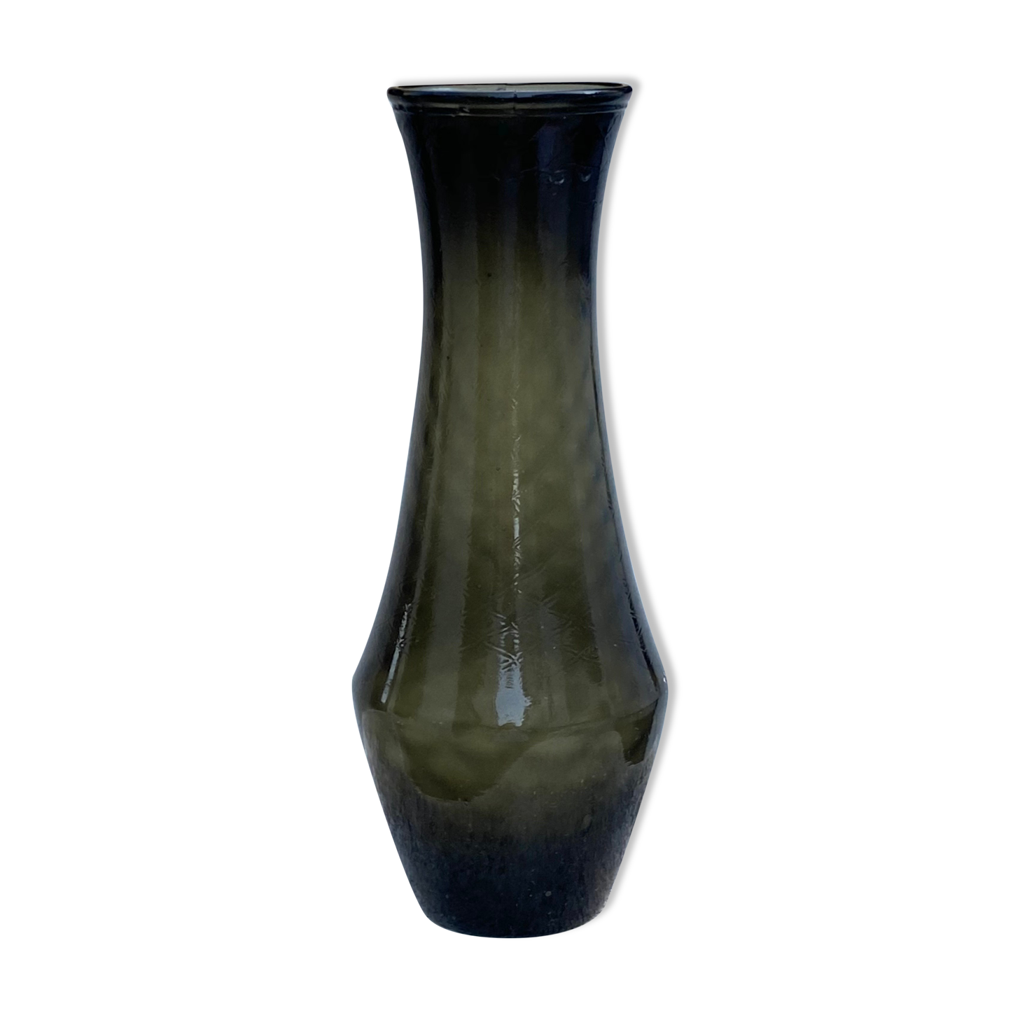 Smoked glass vase