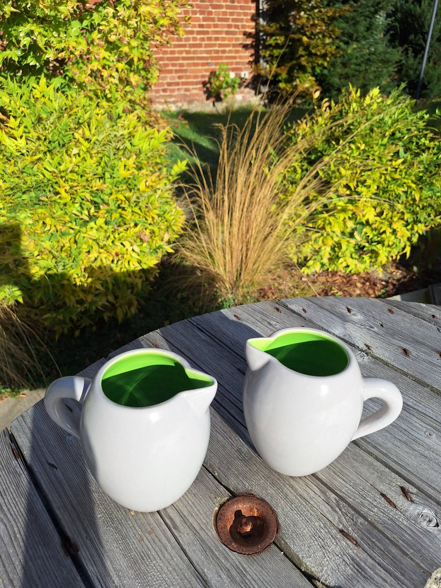Pair of ceramic jugs Keramos Sèvres
